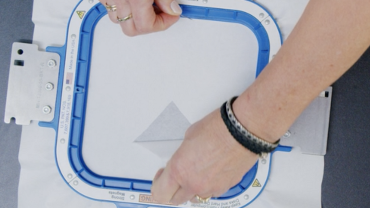 How to use adhesive backing for embroidery Madeira