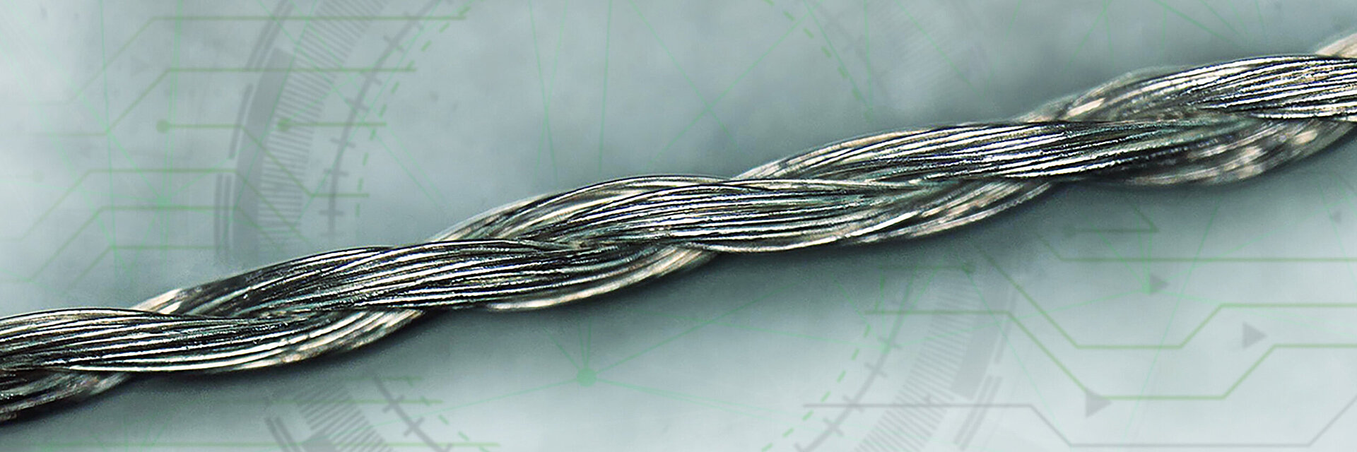 High conductive embroidery thread filament detail