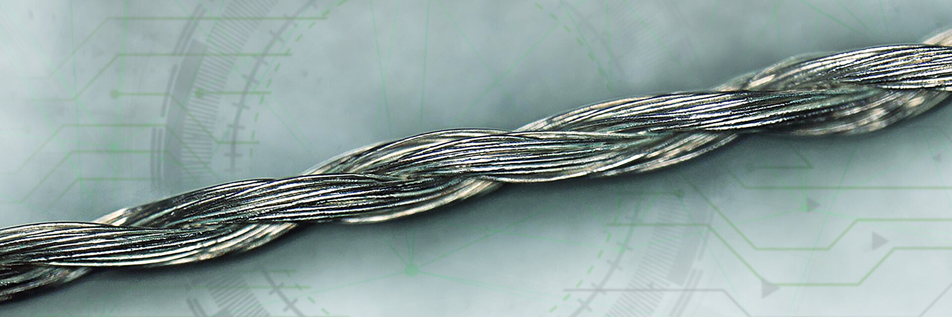 High conductive embroidery thread filament detail