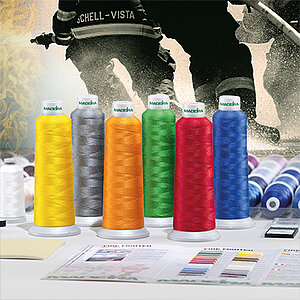 [Translate to Vietnamesisch:] Fire resistant embroidery thread portfolio from Madeira