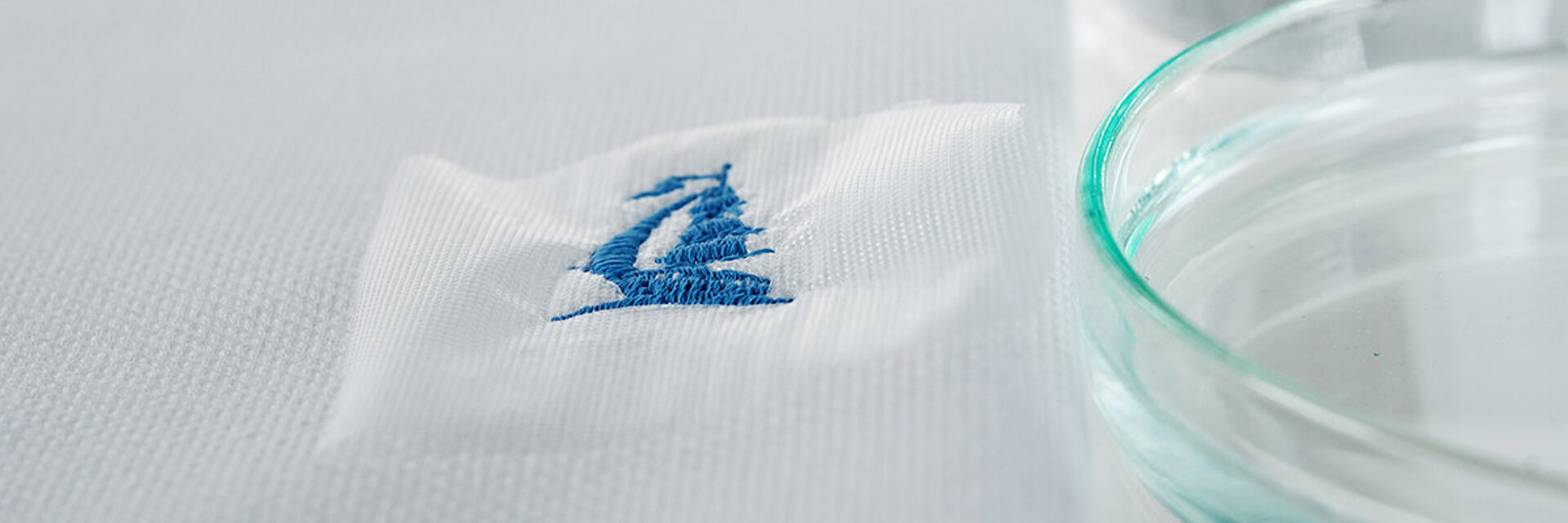 wash away embroider topping with small embroidery