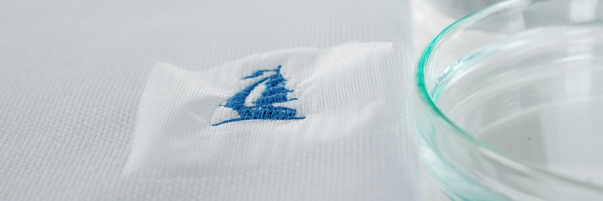 wash away embroider topping with small embroidery