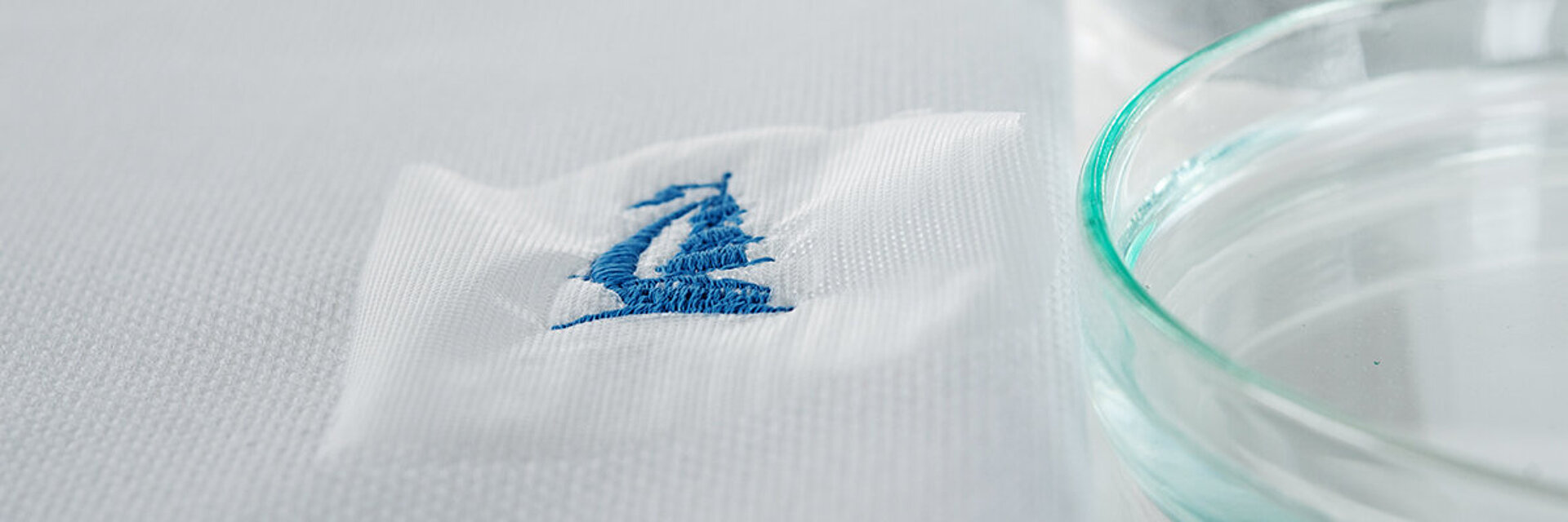 wash away embroider topping with small embroidery