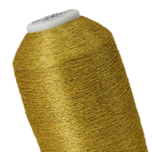 Gold metallic embroidery thread