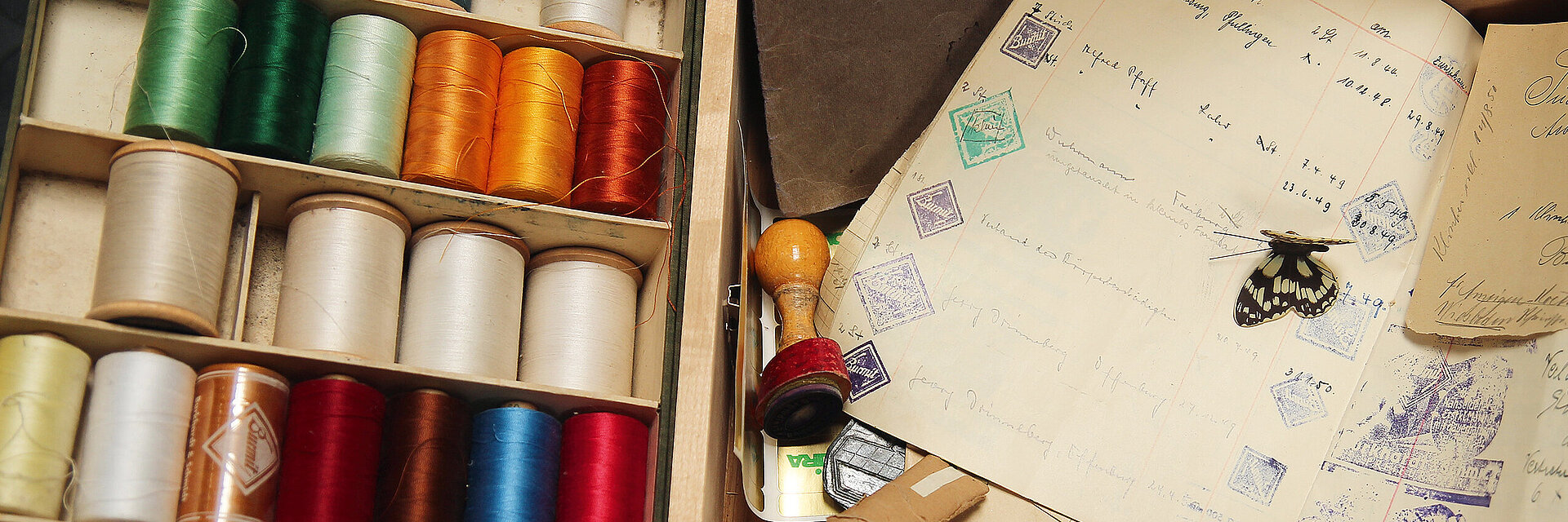 [Translate to Global Portugiesisch:] Historic Embroidery thread range and documents