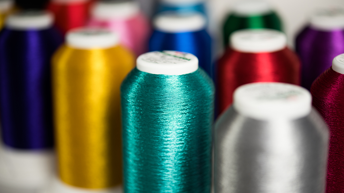 Metallic embroidery thread range