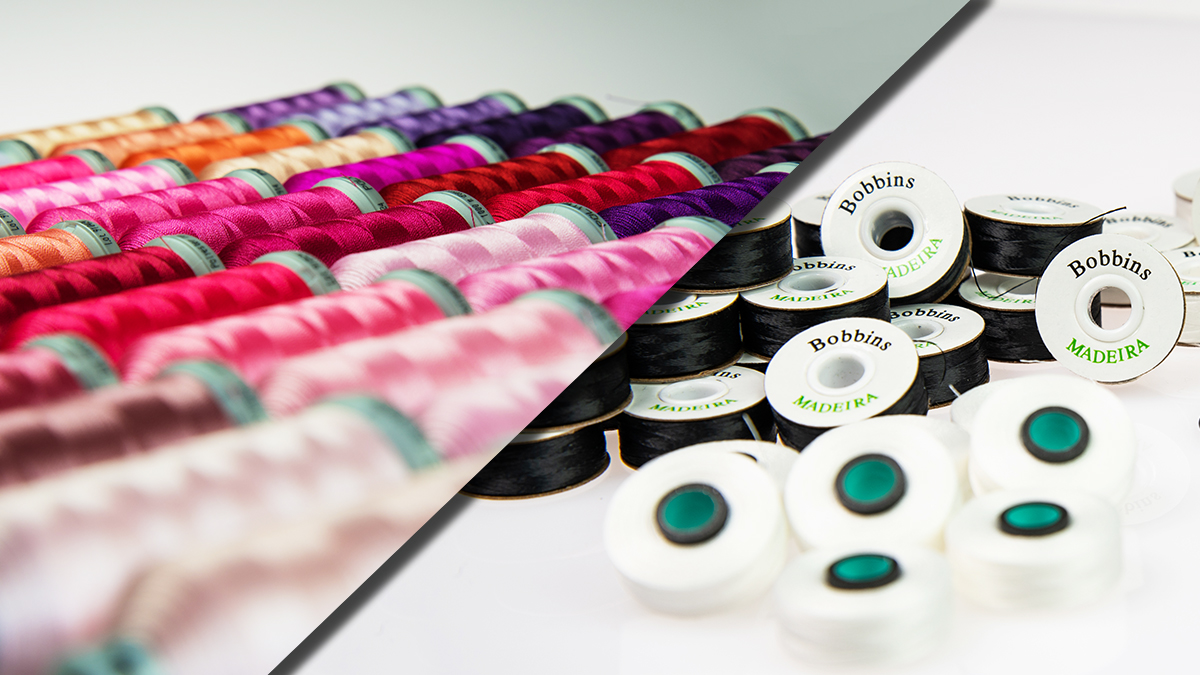 Madeira top threads and bobbins for embroidery