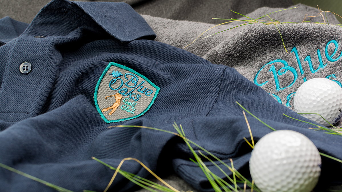 embroidered golf outfit